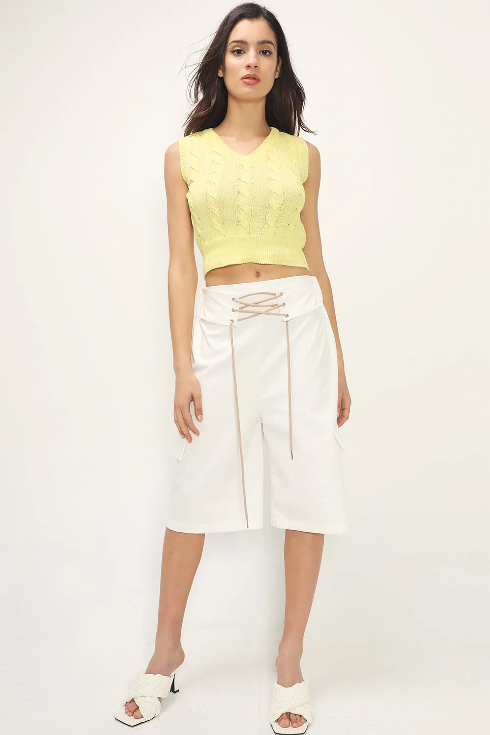 Sabrina Eyelet Cargo Shorts