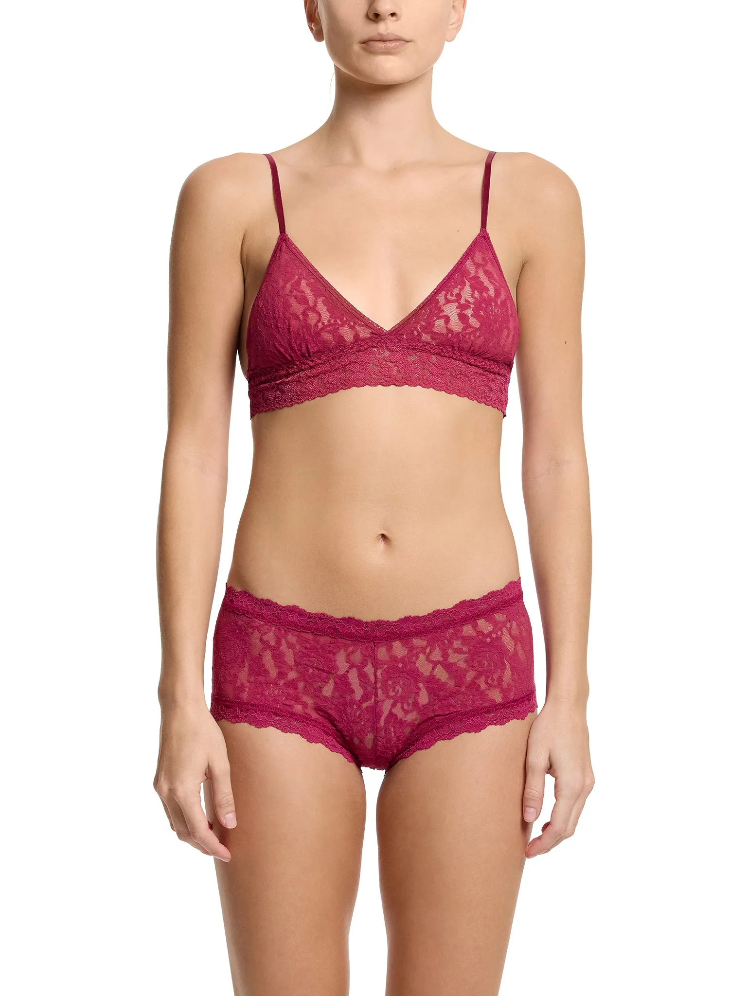 Signature Lace® Boyshort Merlot Red