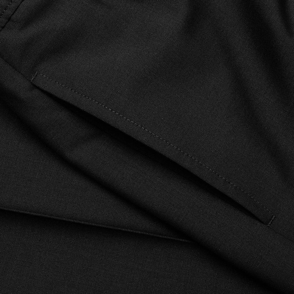 Slim Fit Formal Wool and Mohair Pants - Black