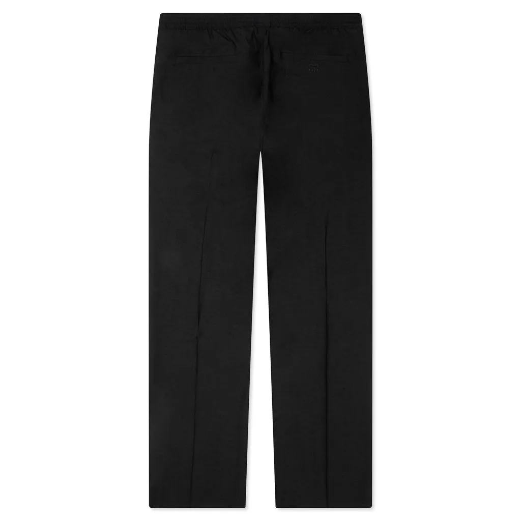 Slim Fit Formal Wool and Mohair Pants - Black