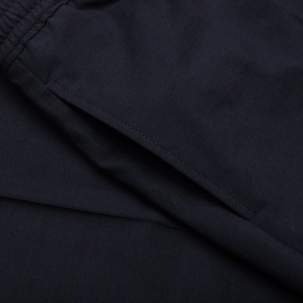Slim Fit Formal Wool and Mohair Pants - Night Blue