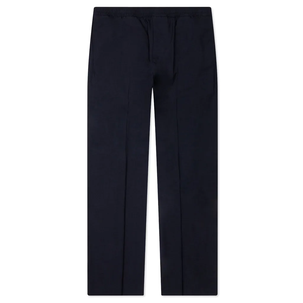 Slim Fit Formal Wool and Mohair Pants - Night Blue
