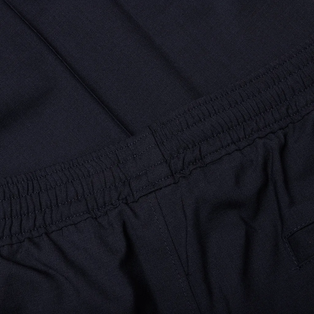 Slim Fit Formal Wool and Mohair Pants - Night Blue