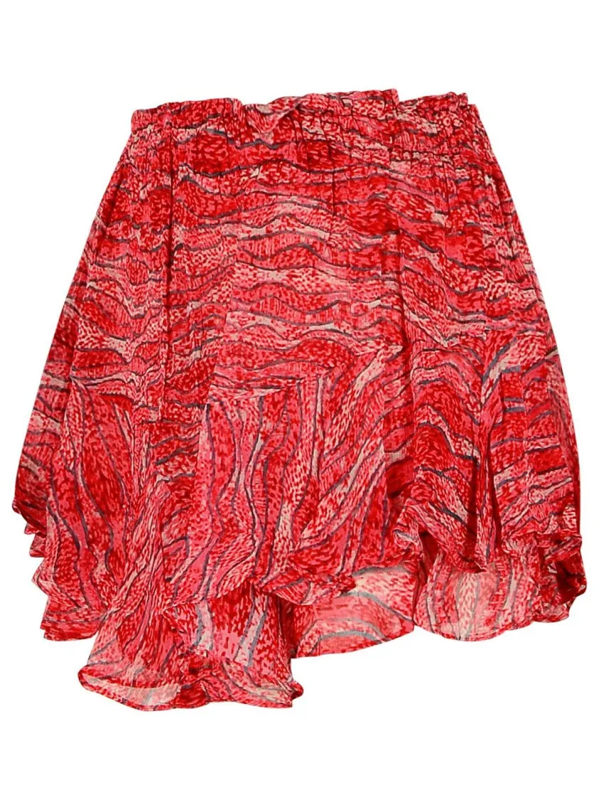 'Sornel' Red Viscose Shorts