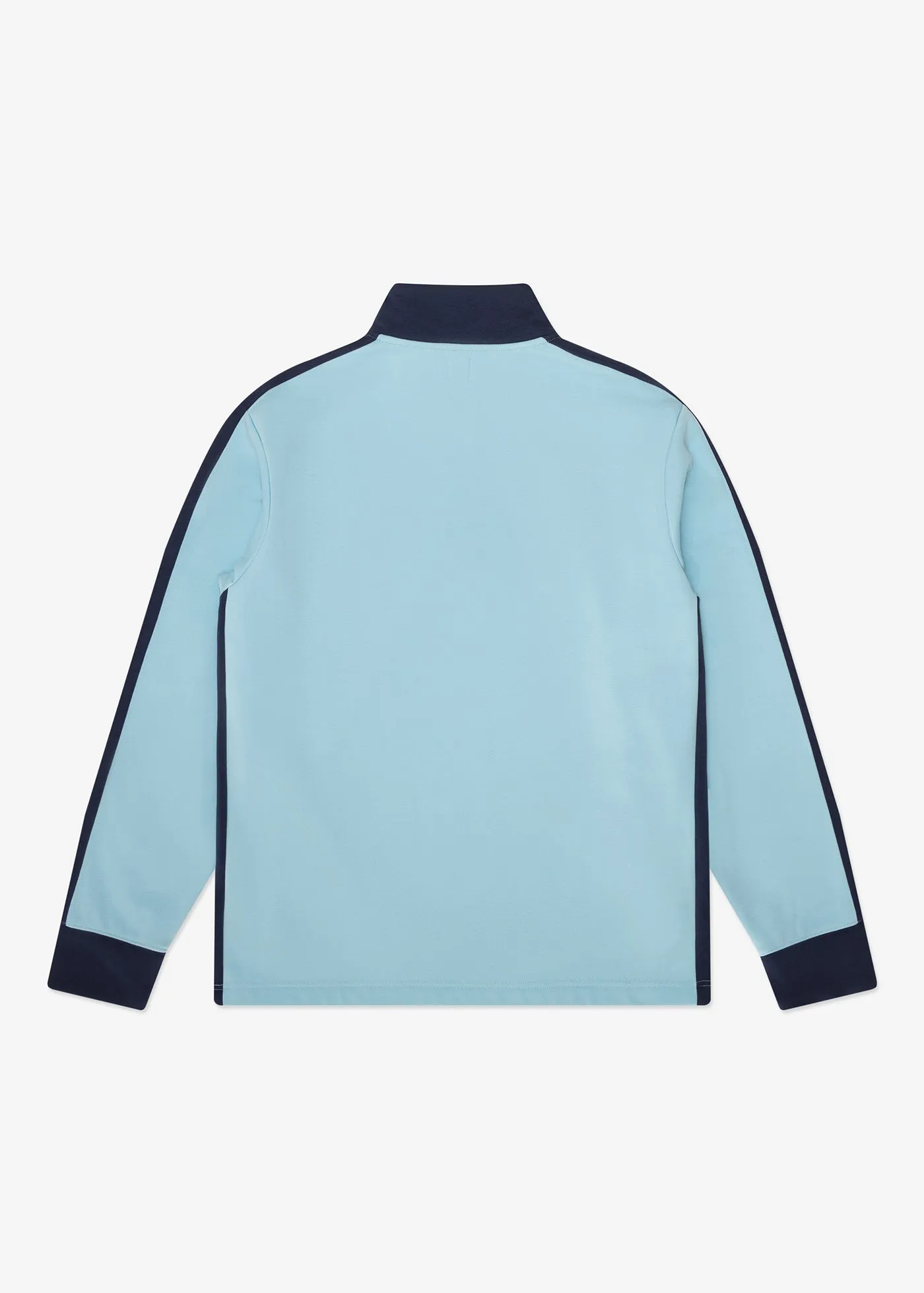 Stretch Fleece Quarter Zip | Sky Blue with Admiral