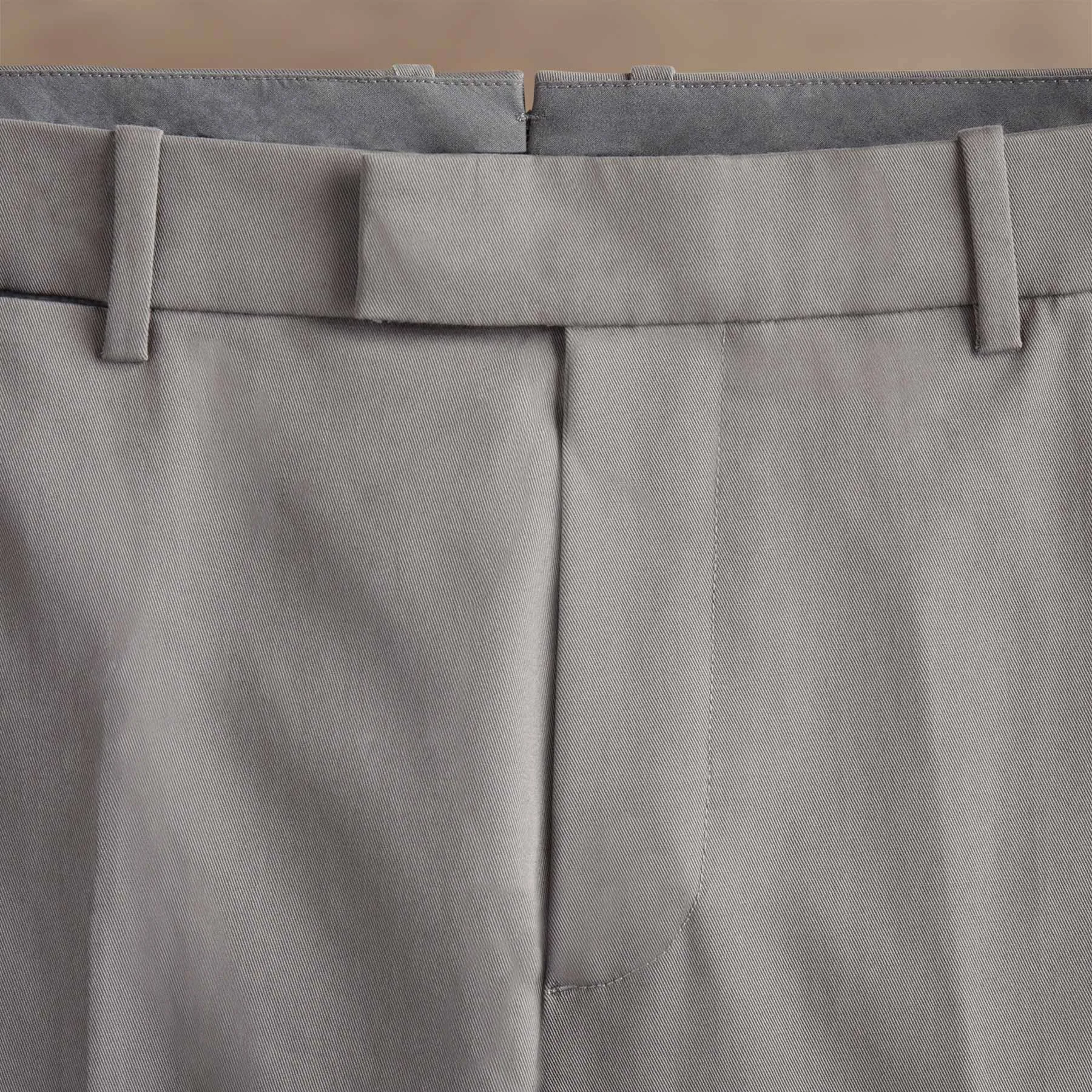 Stretch Micro Twill Trouser - Mid Grey