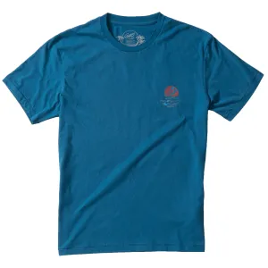 Sunset Print Tee - Saxony Blue