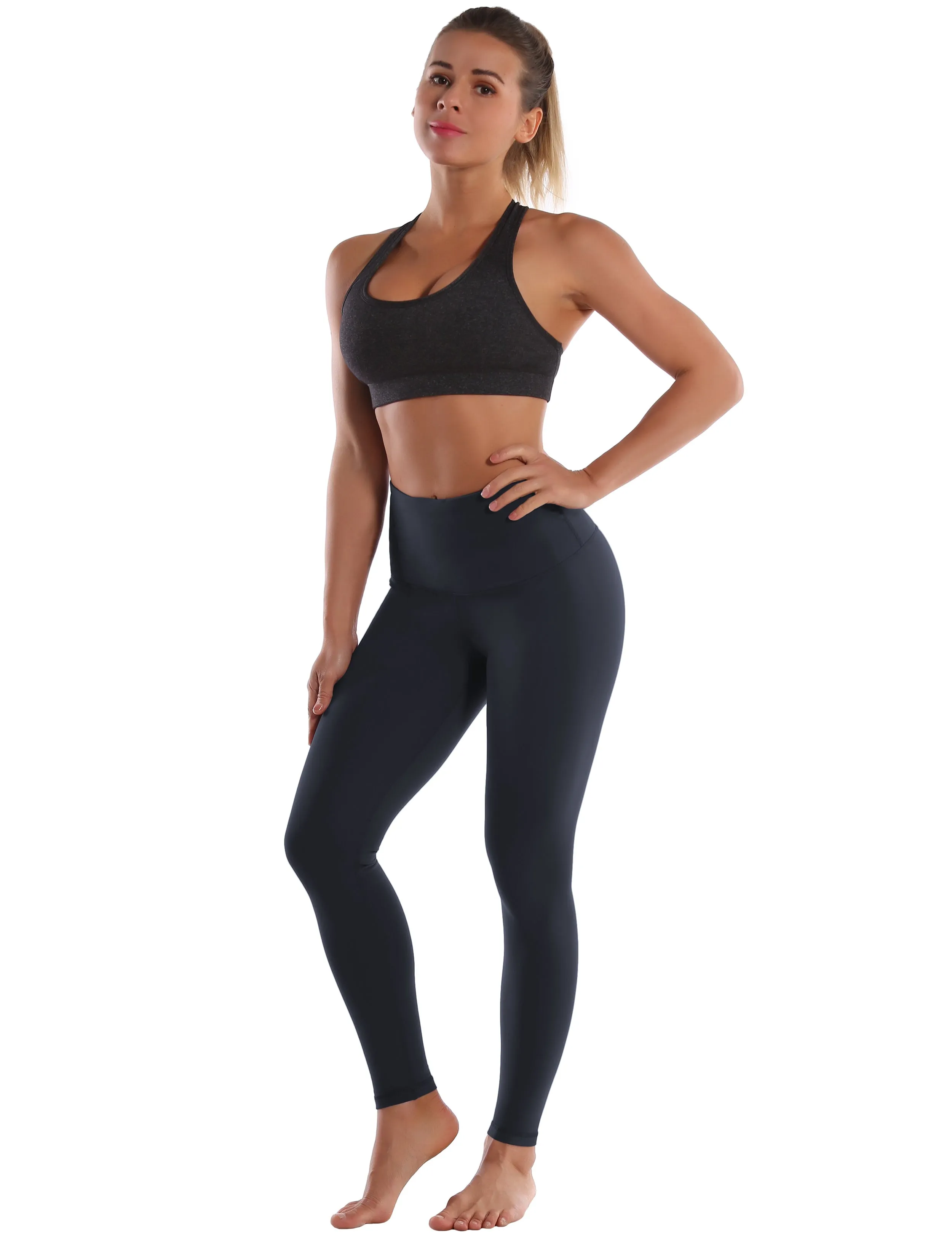 Super High Waist Jogging Pants graynavy_Jogging
