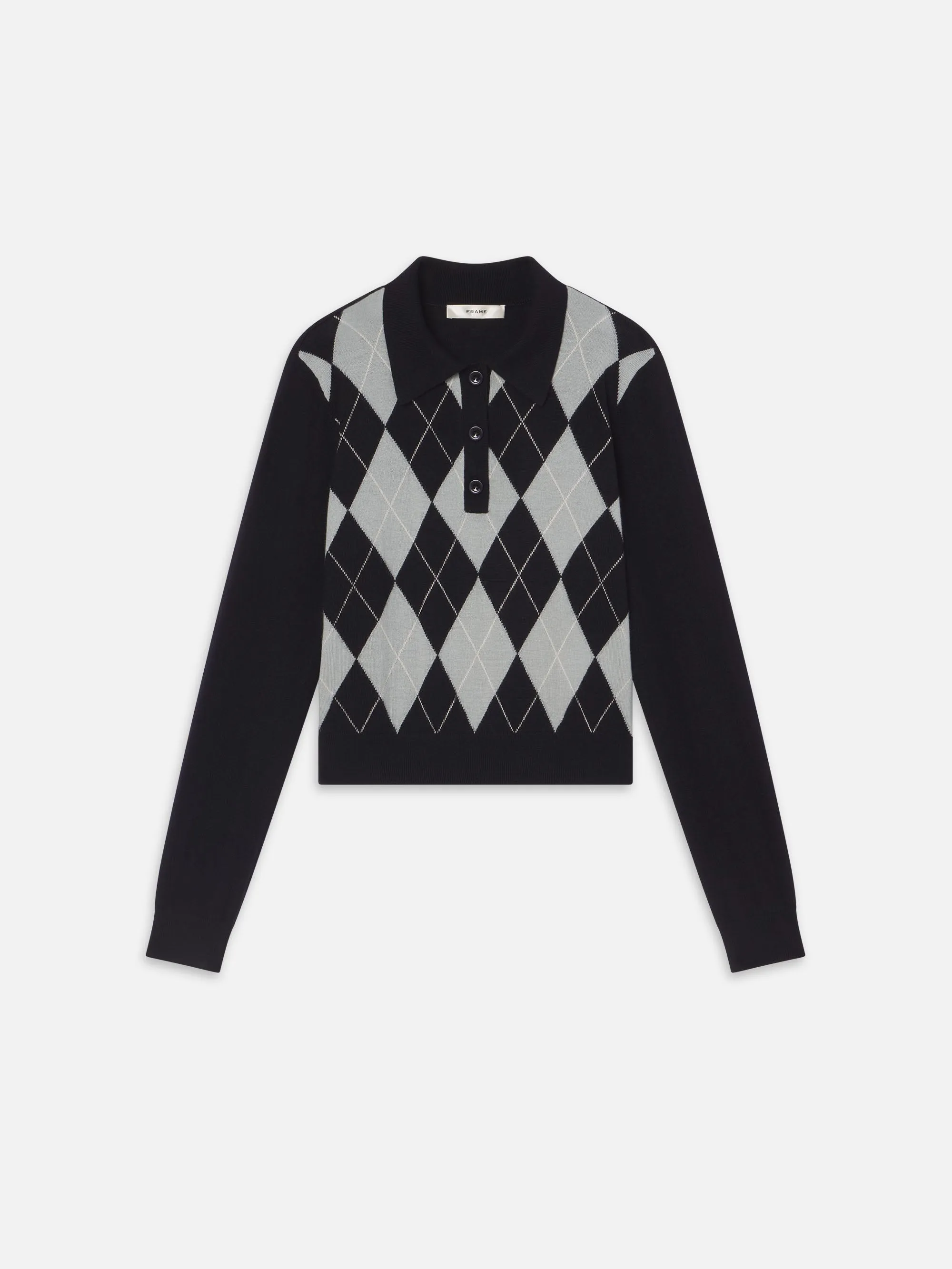 The Argyle Polo -- Grey Multi
