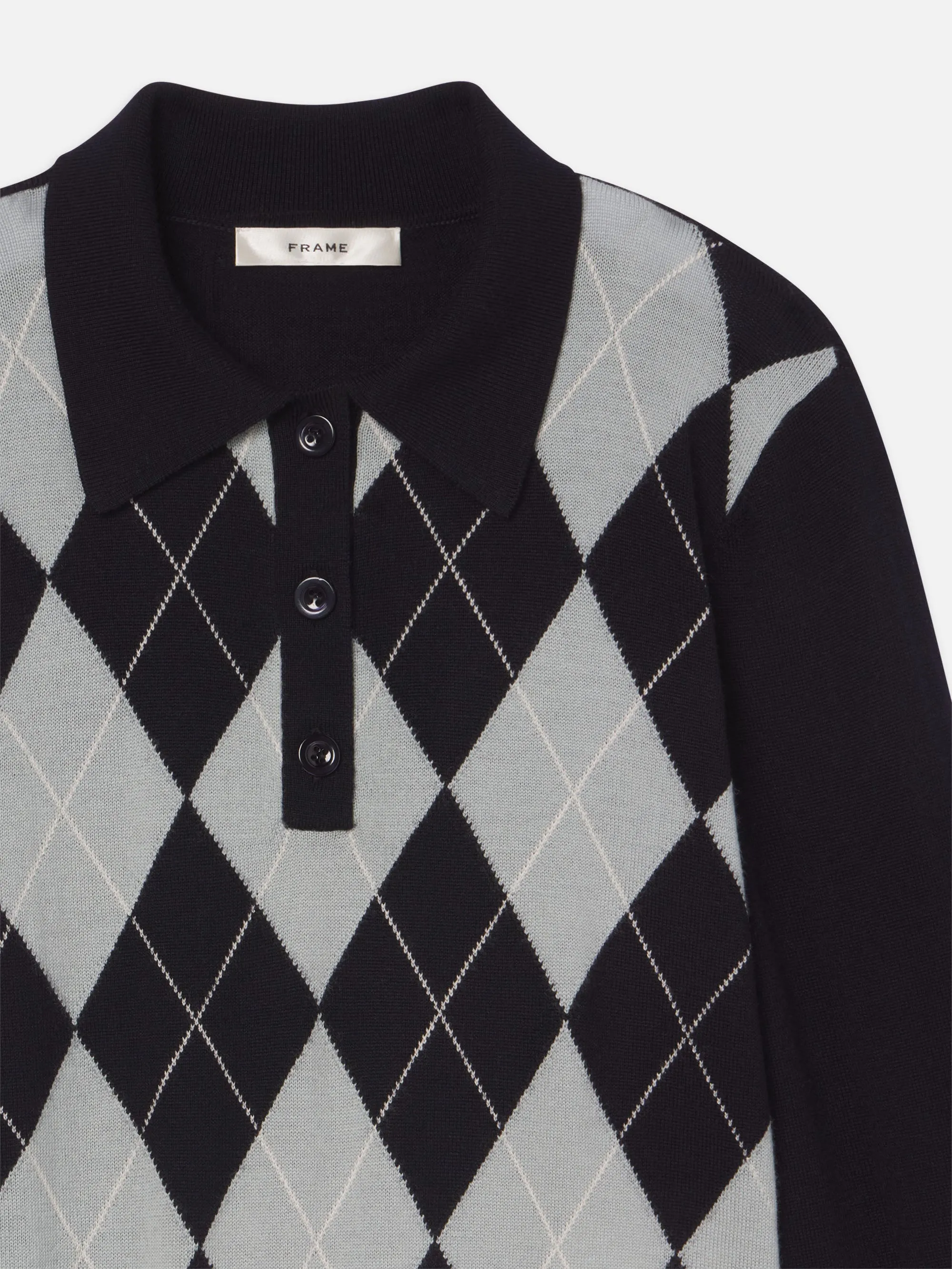 The Argyle Polo -- Grey Multi