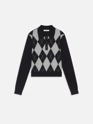 The Argyle Polo -- Grey Multi