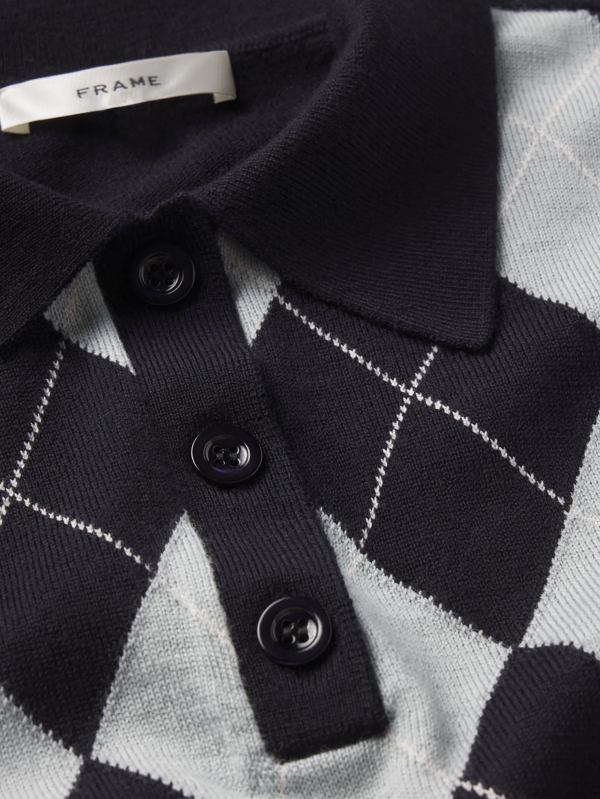 The Argyle Polo -- Grey Multi