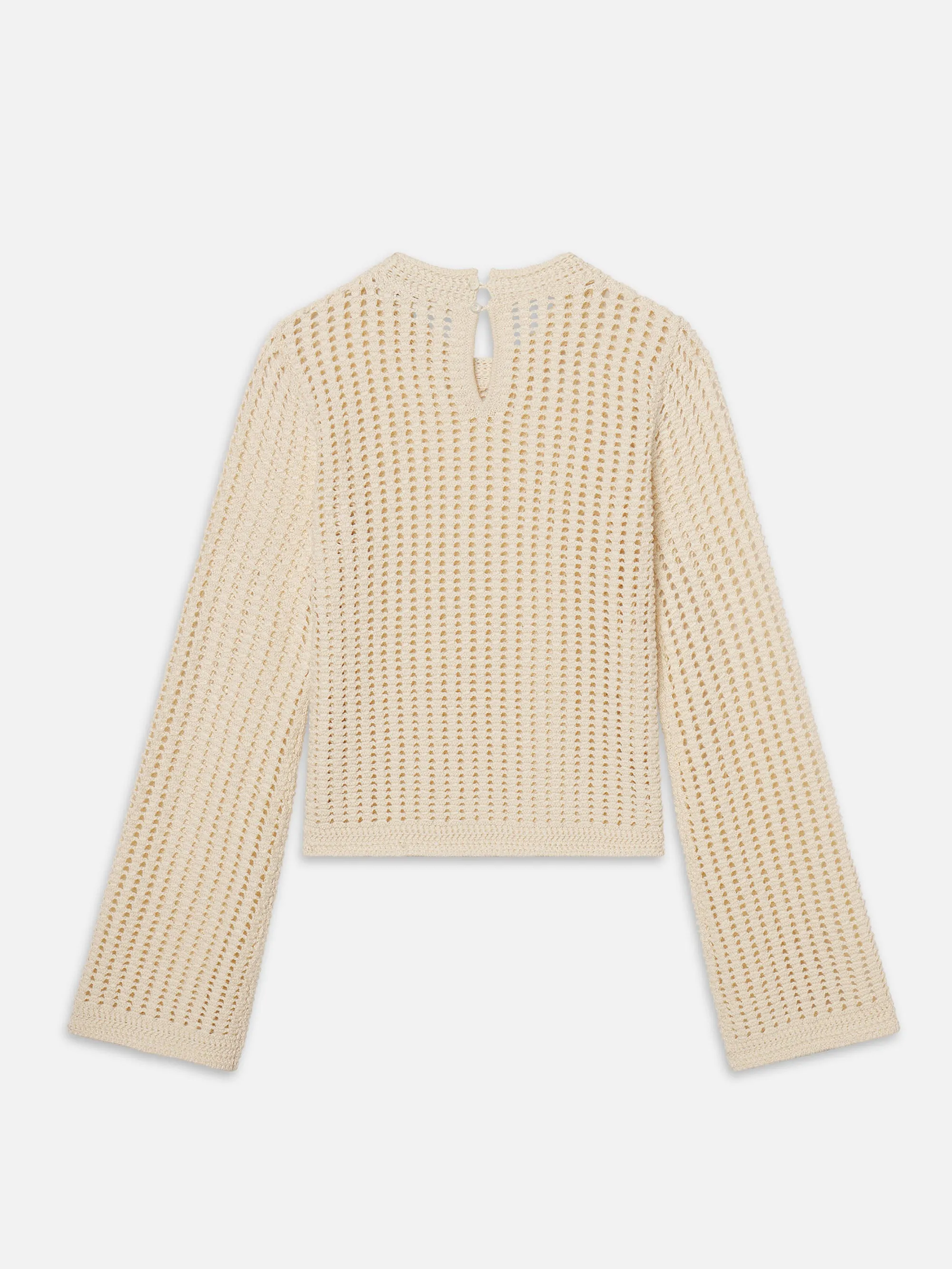 The Crochet Bell Sweater -- Alabaster