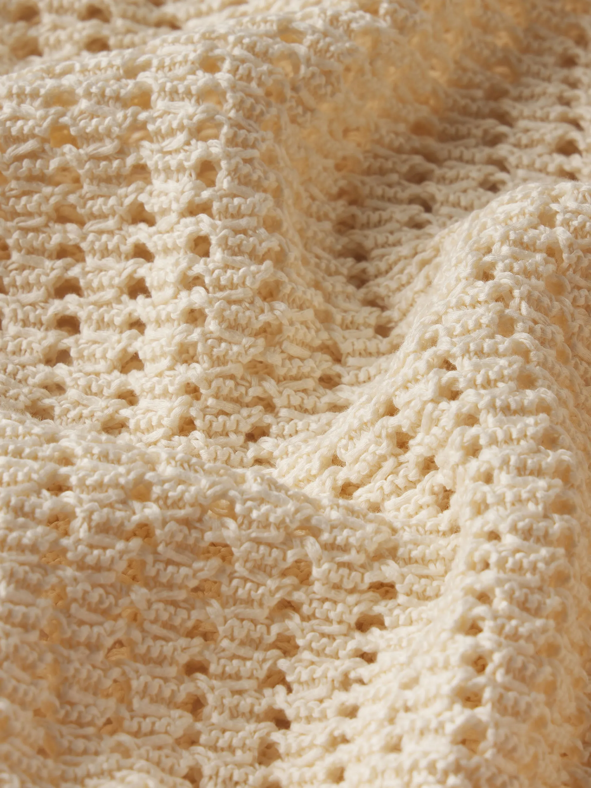 The Crochet Bell Sweater -- Alabaster