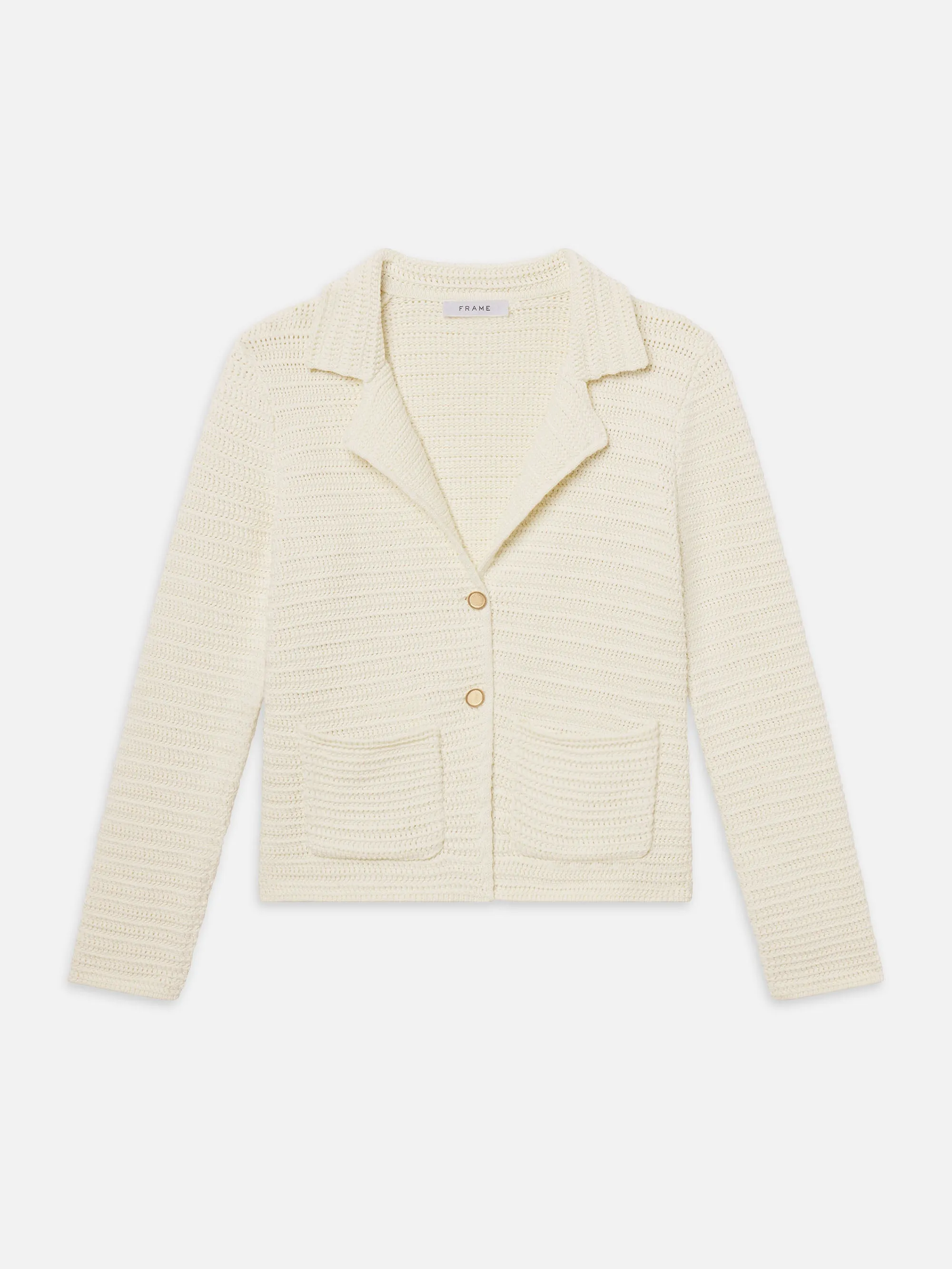 The Crochet Blazer -- Cream