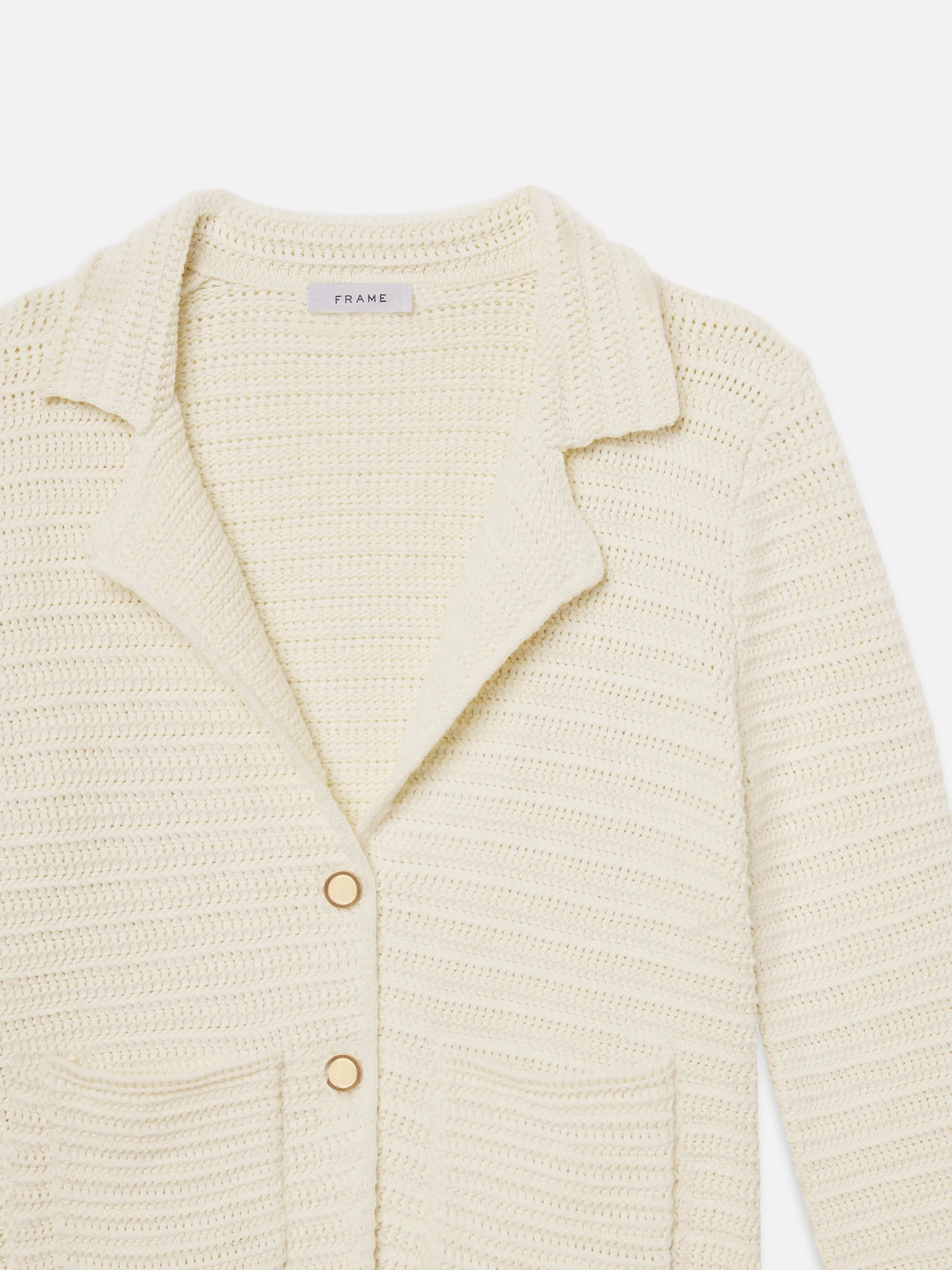 The Crochet Blazer -- Cream