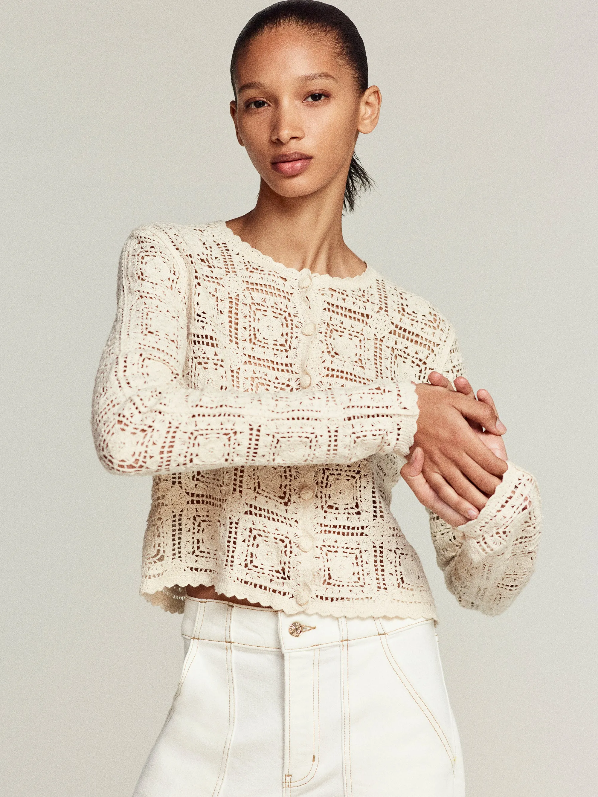 The Crochet Cardi -- Cream
