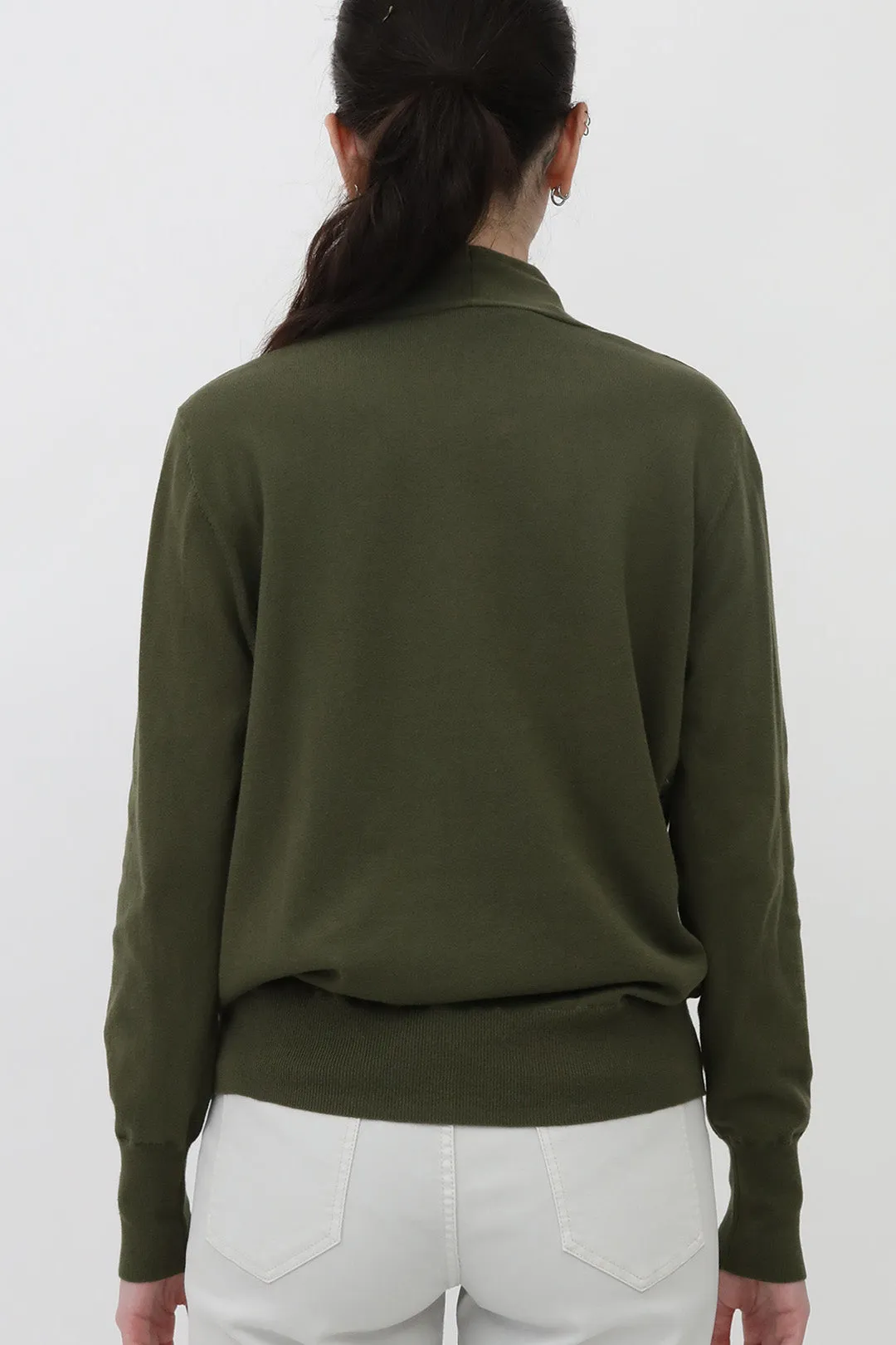 TORY ITALIAN COTTON SURPLICE WRAP TOP