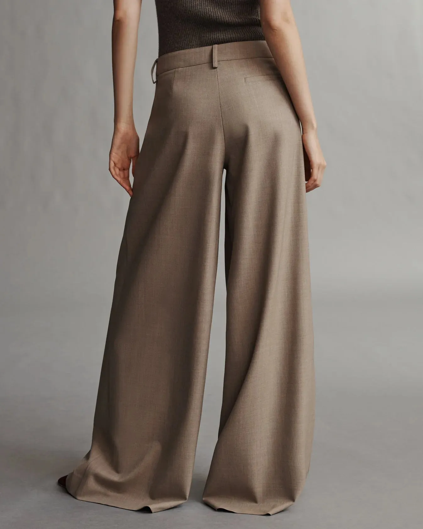 TWP - Sandstone Didi Pant in Light Wool Suiting