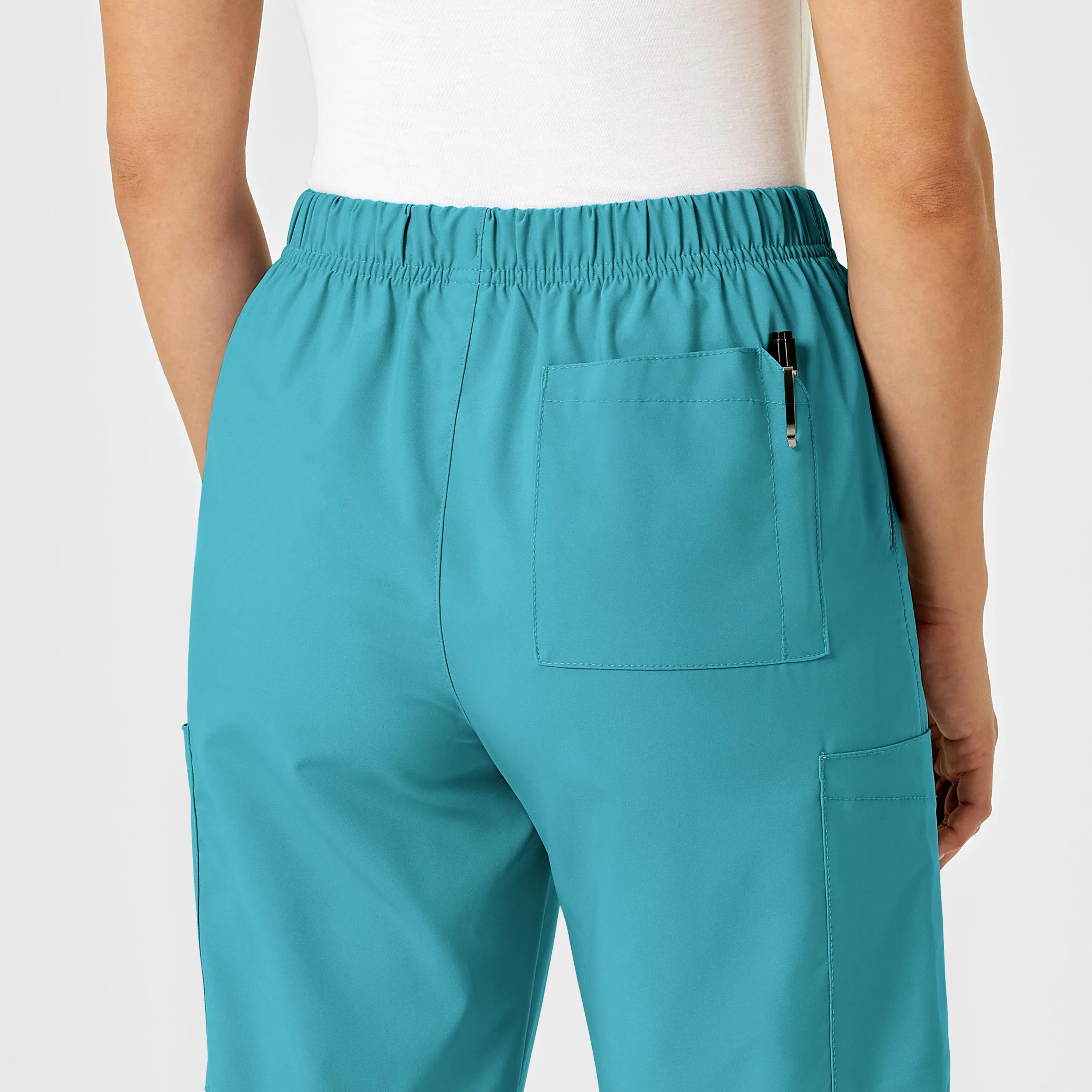 W123 Unisex Multi-Cargo Scrub Pant - Teal Blue