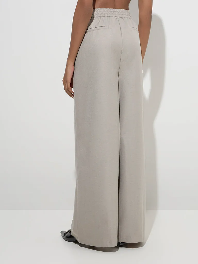 Wardrobe Grey High-Rise Pants
