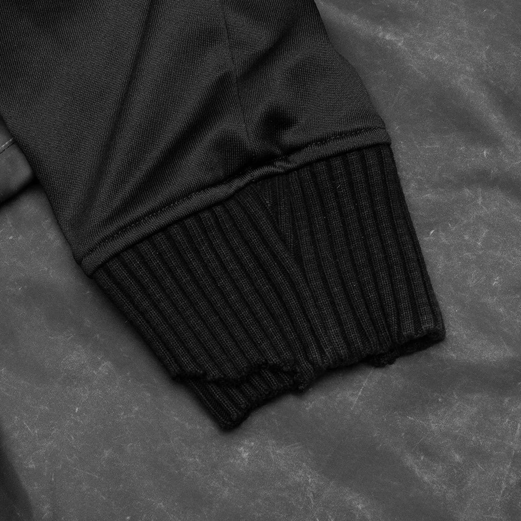 Washed Satin 50/50 Long Slim Pant - Black