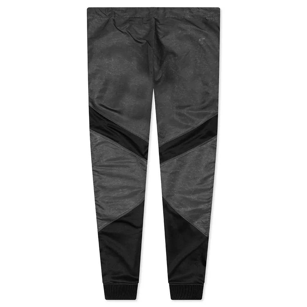Washed Satin 50/50 Long Slim Pant - Black
