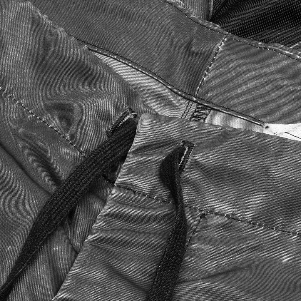 Washed Satin 50/50 Long Slim Pant - Black