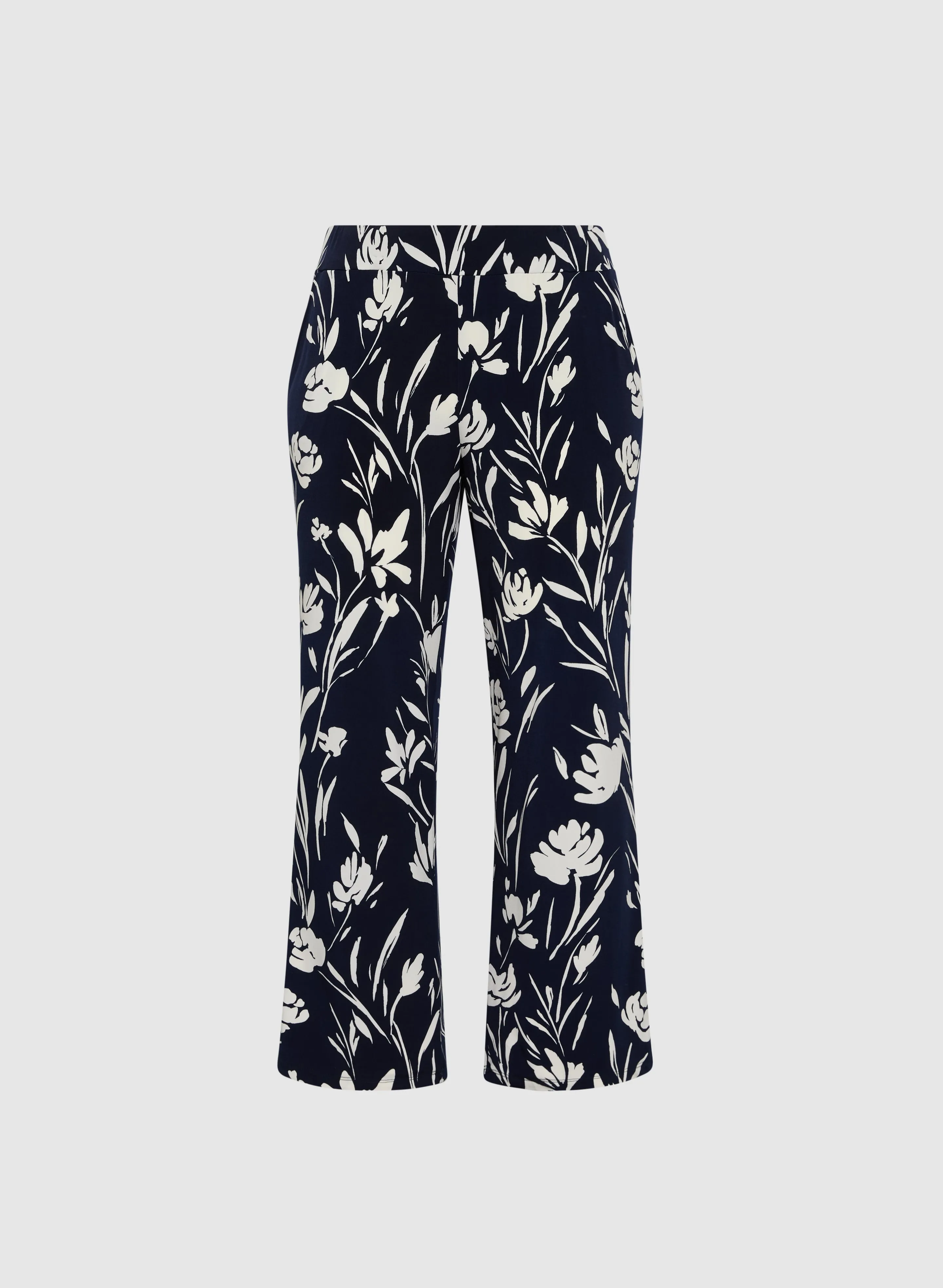 Wide-Leg Floral Print Pants