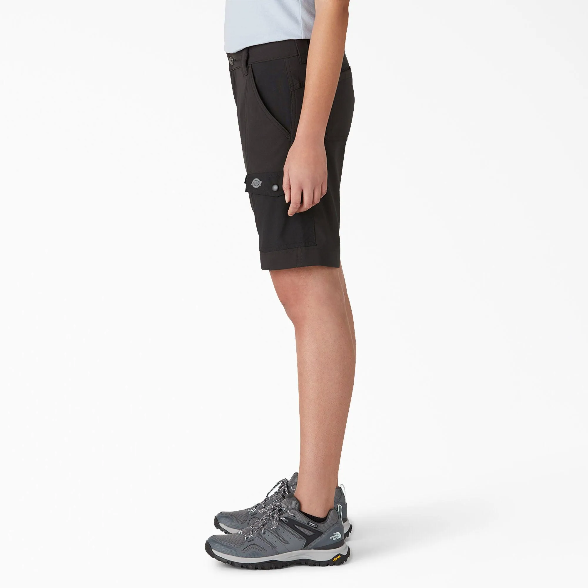 Women's Cooling Slim Fit Cargo Shorts, 10", Black