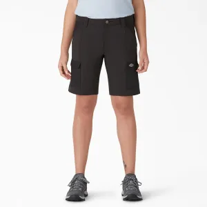 Women's Cooling Slim Fit Cargo Shorts, 10", Black