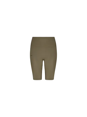 Women's Plant-Stretch Compressive Cycle Shorts—Soil Brown